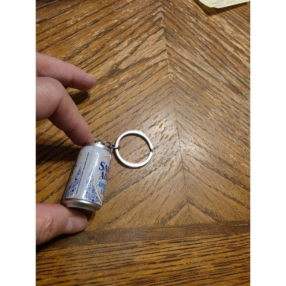 Samuel Adams Beer Can Keychain. New